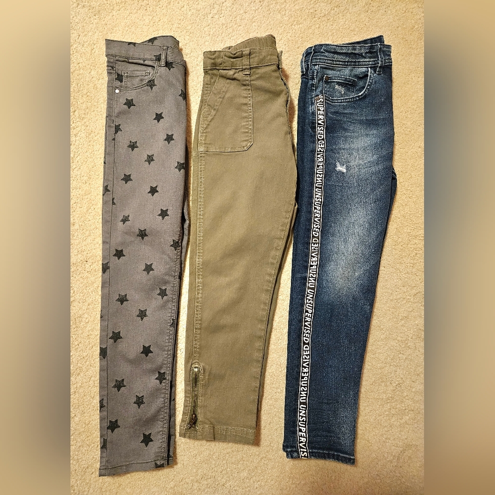 H&M girls jeans(8-10: bundle)